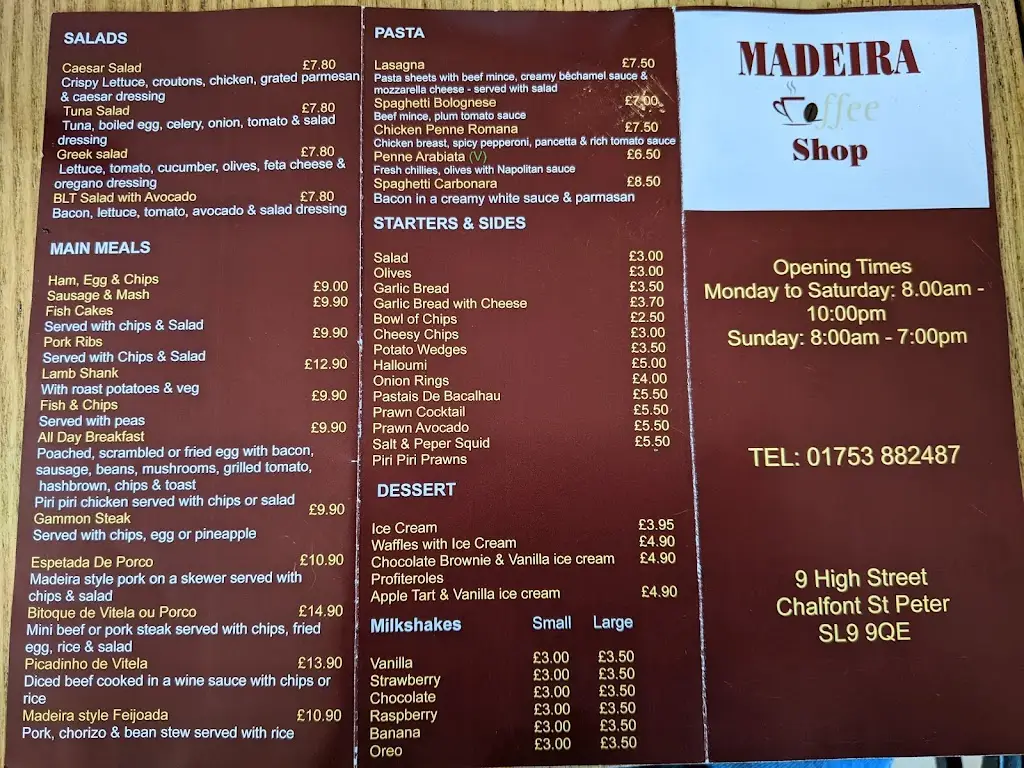 Menu_Madeira Restaurant_Chalfont Saint Peter_image_3