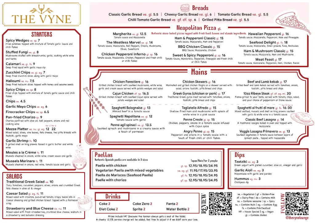 Menu_The Vyne Lounge and Grill_Arlesey_image_1