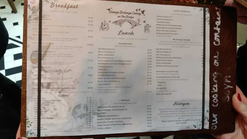 Menu_Vintage Birdcage Cakery on the Bridge_Charfield_image_4