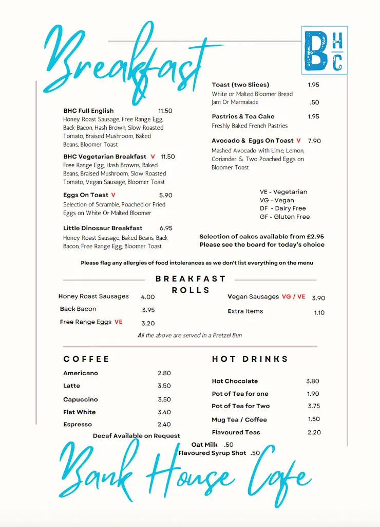 Menu_The Bank House Cafe_Charmouth_immagine_2