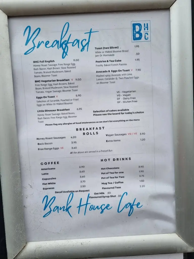 Menu_The Bank House Cafe_Charmouth_immagine_3