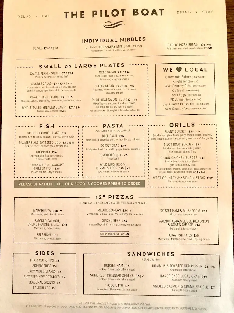 Menu_The Pilot Boat_Charmouth_image_3