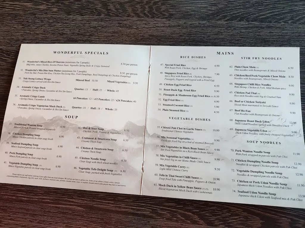 Menu_Wonderful Kitchen Lounge & Garden_Charminster_image_4