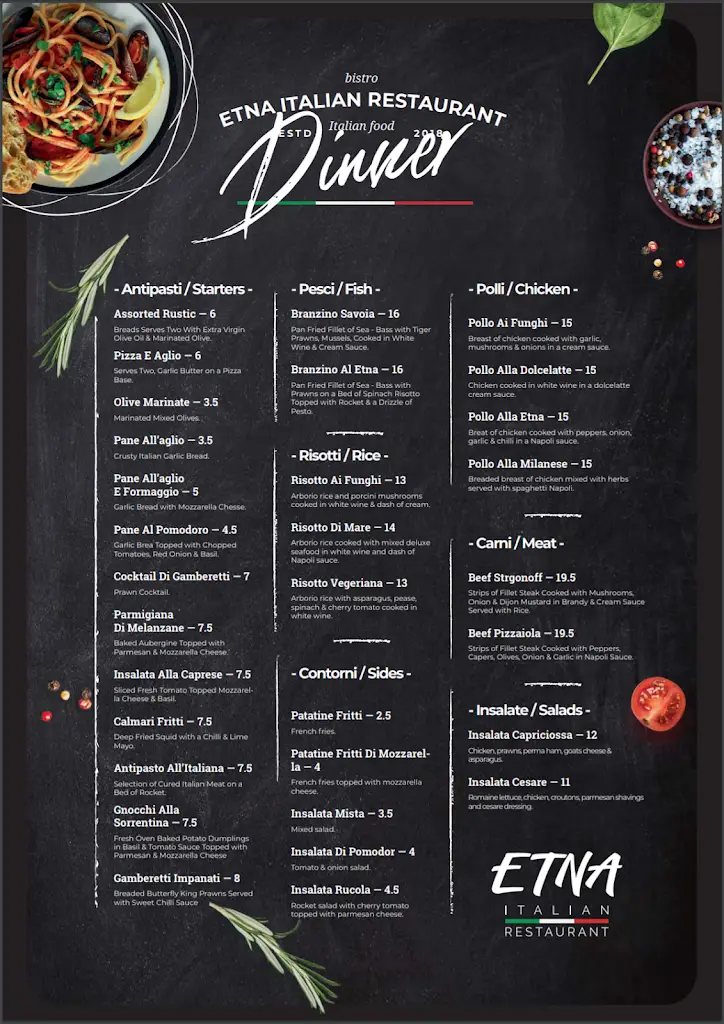 Menu_Etna Italian Restaurant_Charminster_image_1