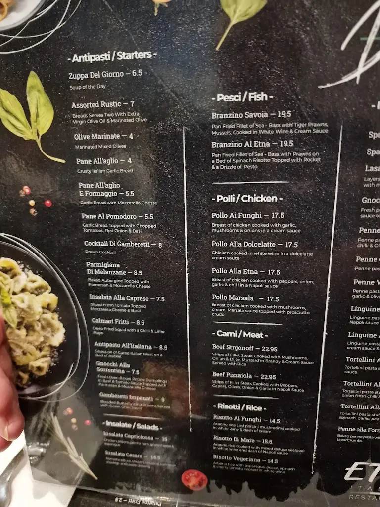 Menu_Etna Italian Restaurant_Charminster_image_4