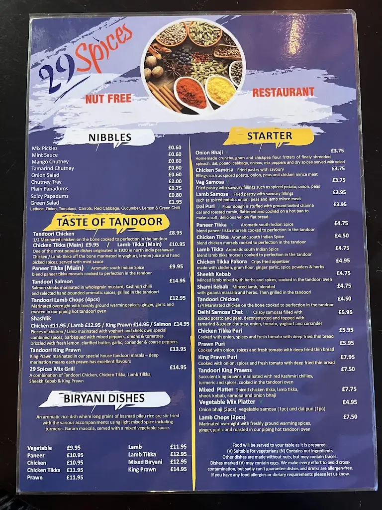 Menu_29 Spices_Charminster_image_3