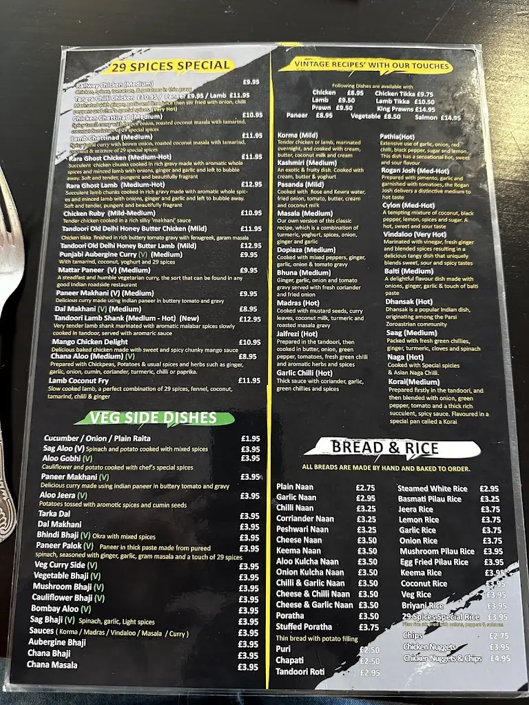 Menu_29 Spices_Charminster_image_4