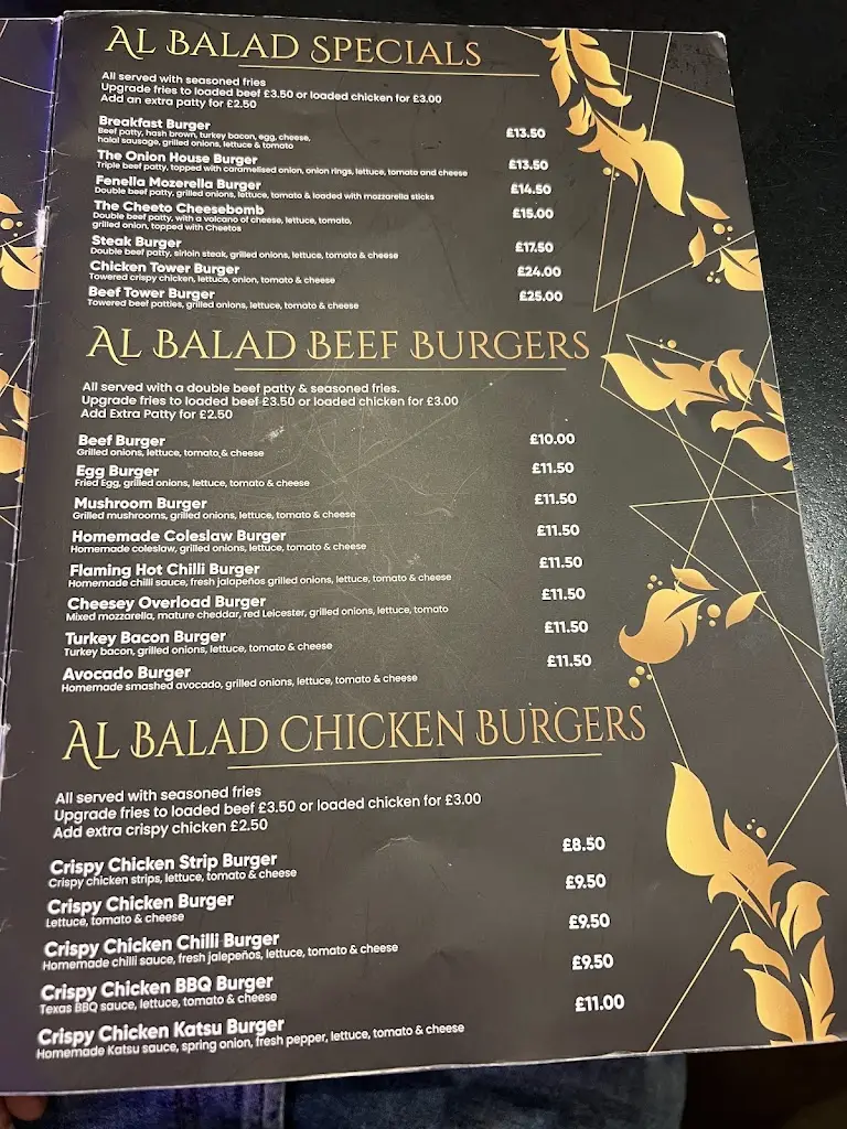 Menu_Al Balad Burgers & Grill House_Charminster_image_2