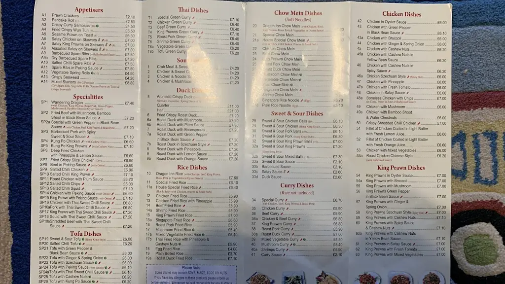 Menü_Dragon Inn_Chatteris_Bild_1