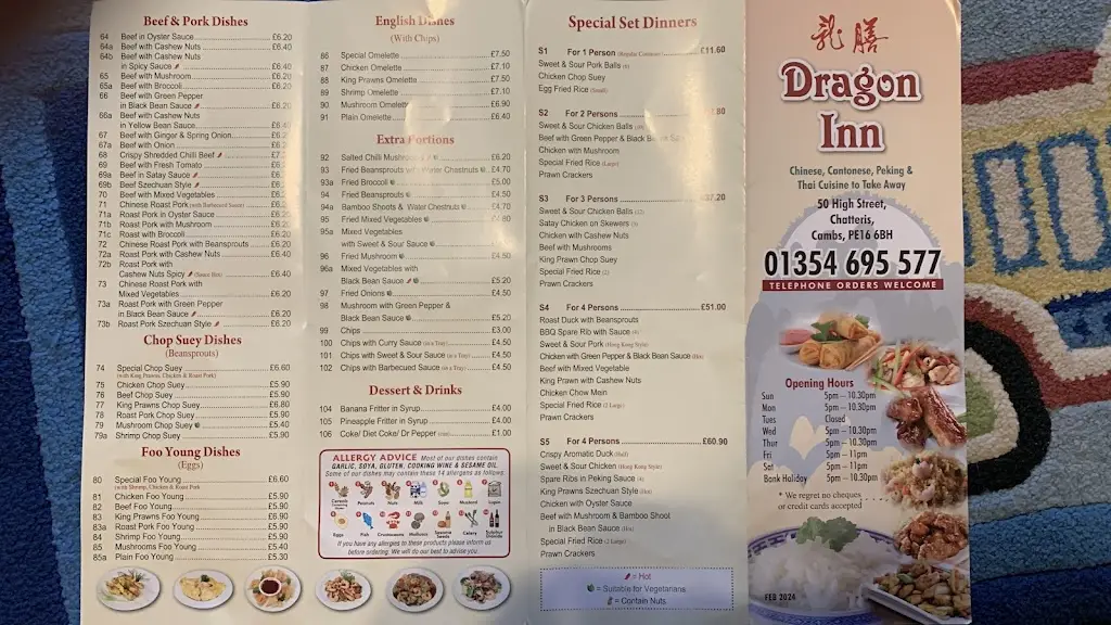 Menü_Dragon Inn_Chatteris_Bild_2