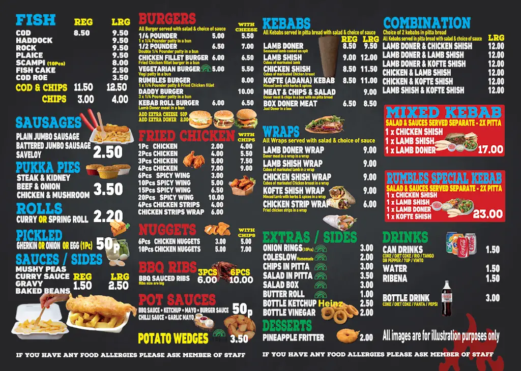 Menu_Rumbles Fish Bar Chatteris_Chatteris_immagine_1
