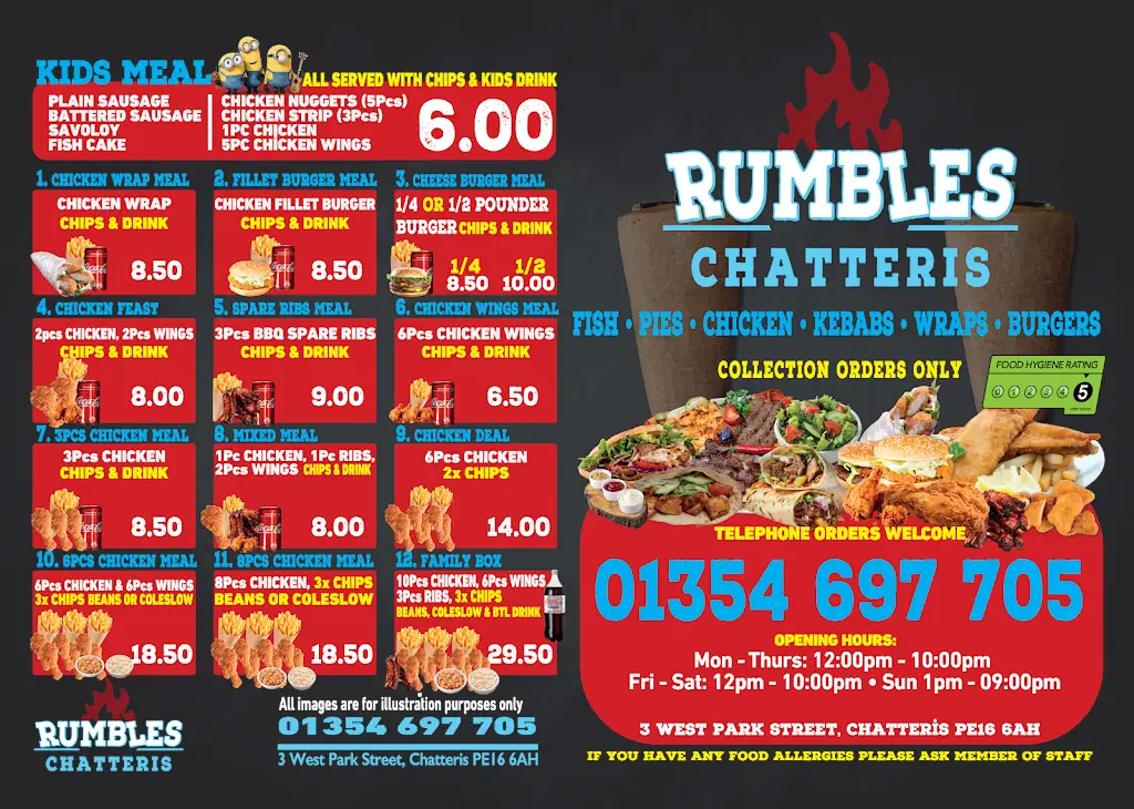 Menu_Rumbles Fish Bar Chatteris_Chatteris_immagine_2
