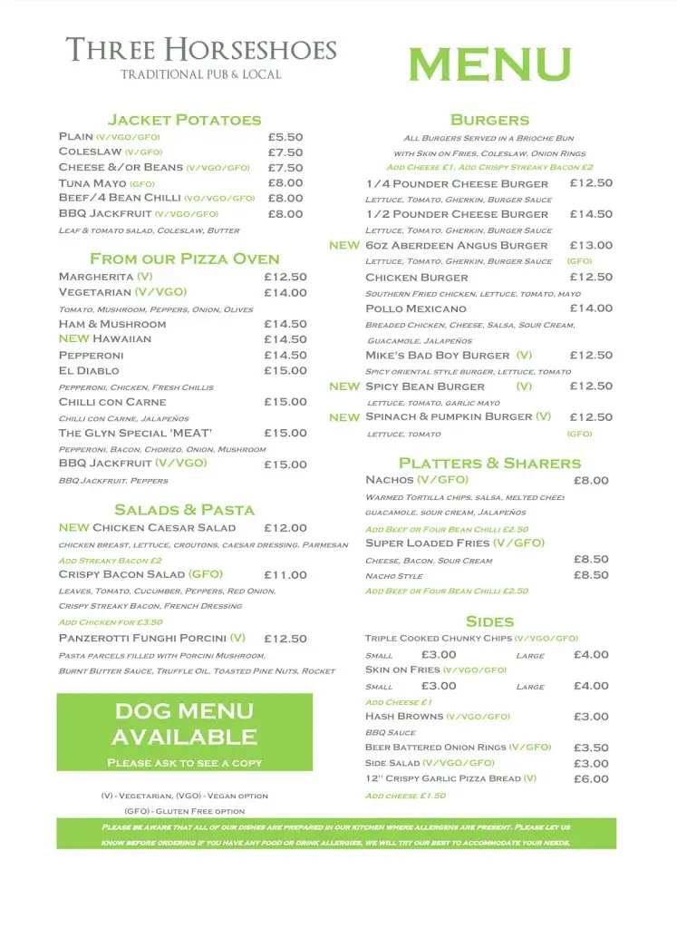 Menu_The Three Horseshoes_Cheddington_image_3