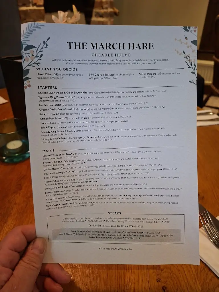 Menu_The March Hare_Cheadle Heath_image_3