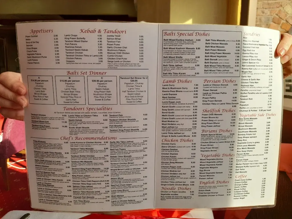 Menu_The Red Fort, Indian Restaurant, Cheadle Hulme_Cheadle Heath_image_2