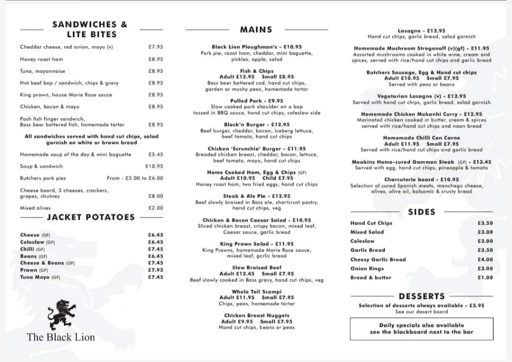 Menu_The Black Lion Cheddleton_Cheddleton_image_2