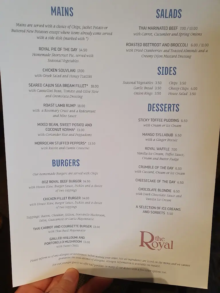 Menu_The Royal, Charlton Kings_Charlton Kings_image_1