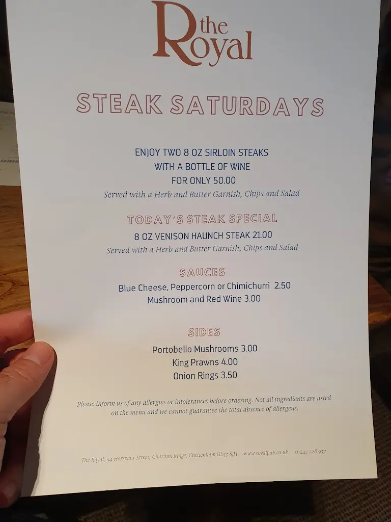 Menu_The Royal, Charlton Kings_Charlton Kings_image_4