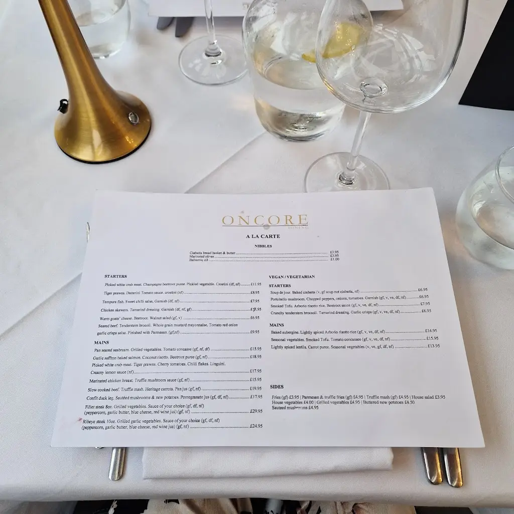 Menü_Oncore Dining_Charlton Kings_Bild_1