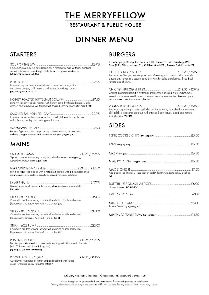 Menu_The Merryfellow_Charlton Kings_image_1
