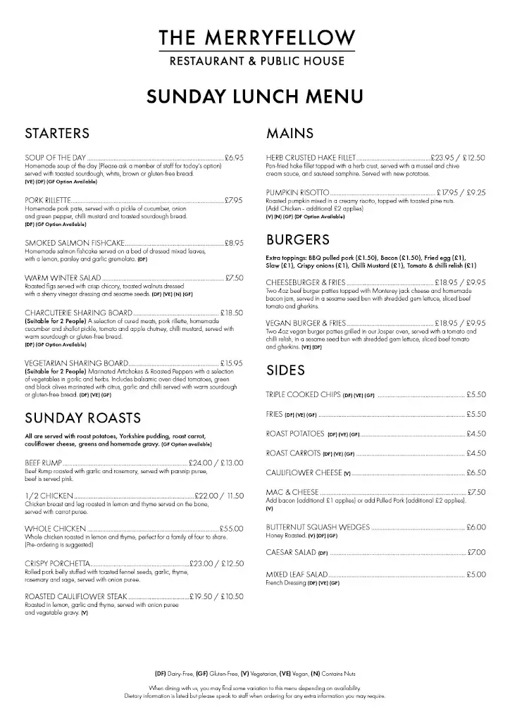 Menu_The Merryfellow_Charlton Kings_image_3