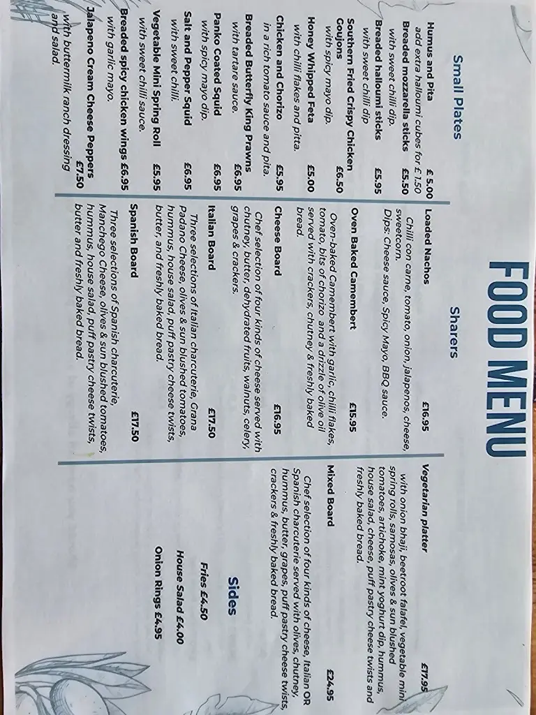 Menu_The Vault_Ambleside_image_1