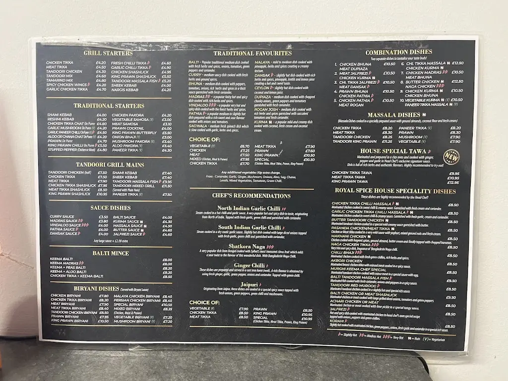 Menu_Royal Spice Chelmsley Wood_Chelmsley Wood_immagine_1