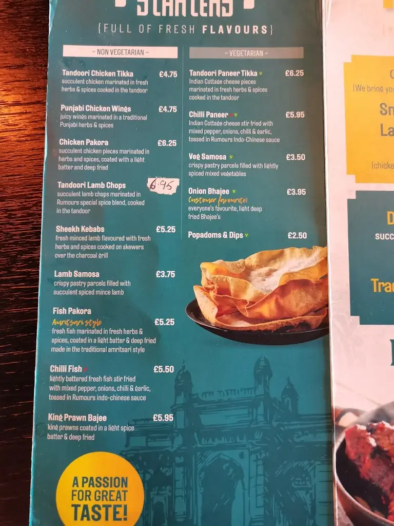 Menu_rumours bar and grill_Chelmsley Wood_imagen_4