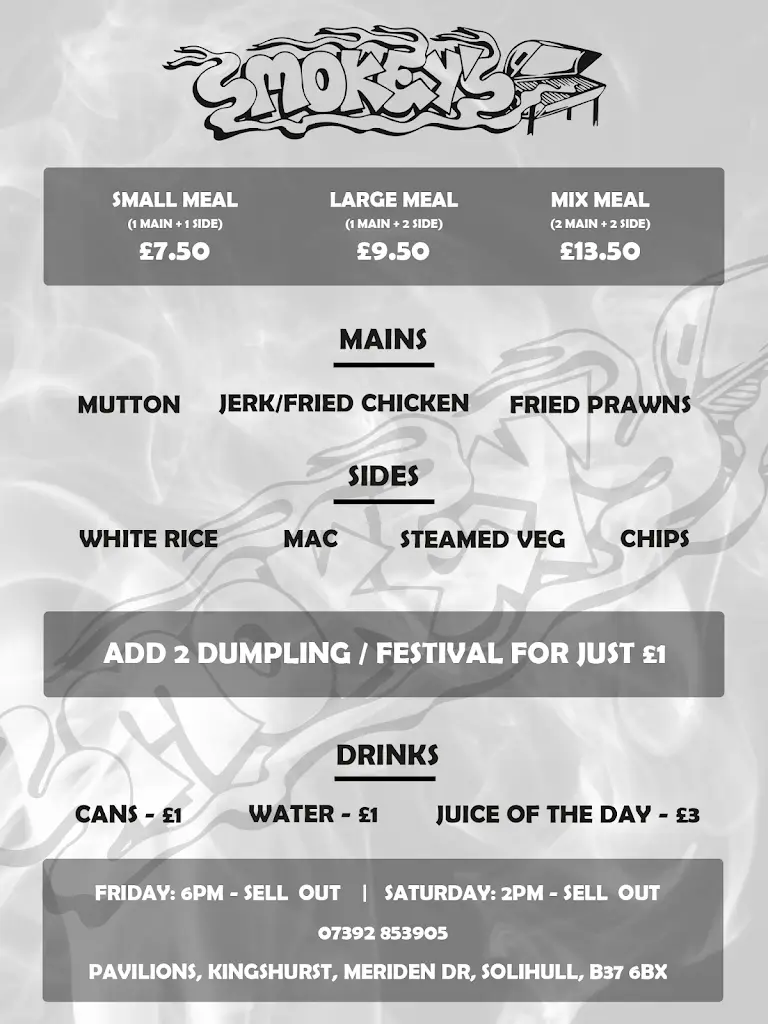 Menu_Smokey's_Chelmsley Wood_image_1