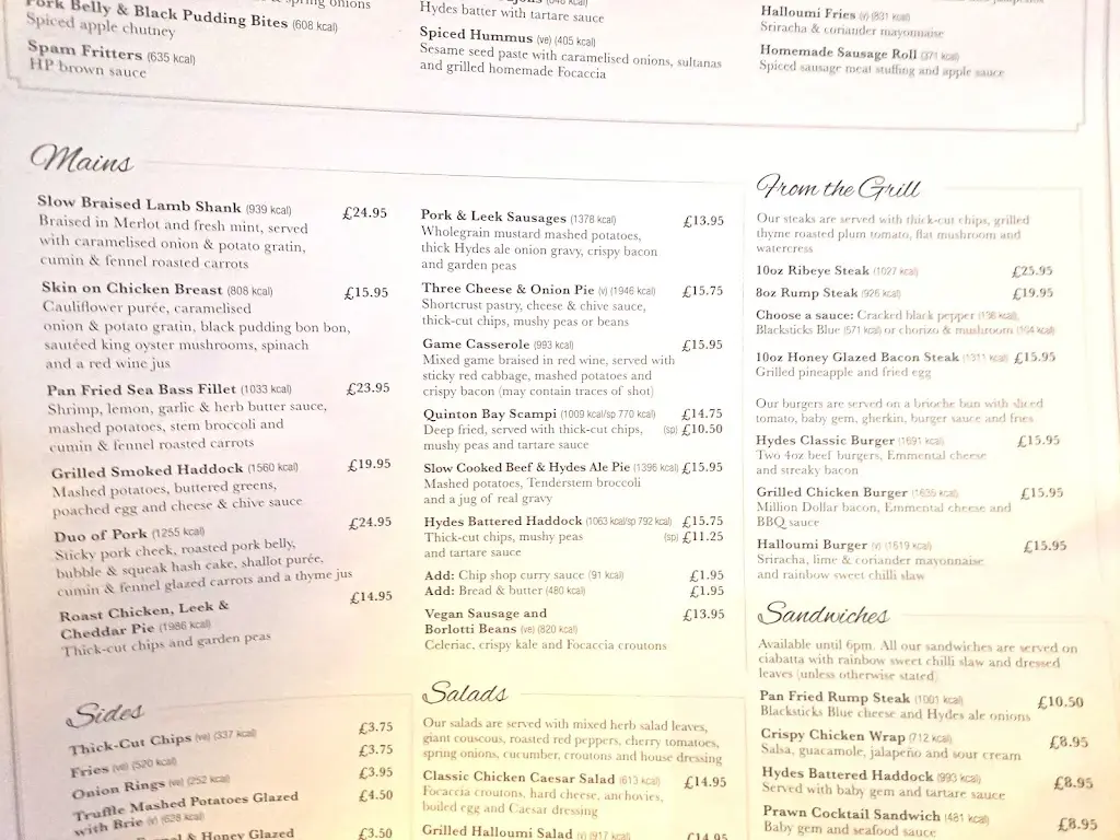 Menu_The John Millington_Cheadle Hulme_immagine_4