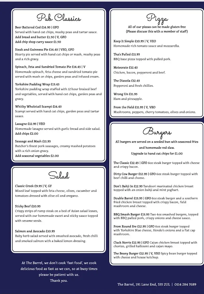 Menu_The Barrel_Chapeltown_imagen_1