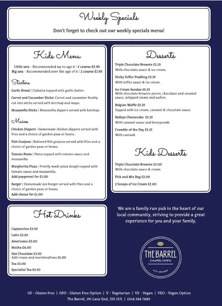 Menu_The Barrel_Chapeltown_imagen_3