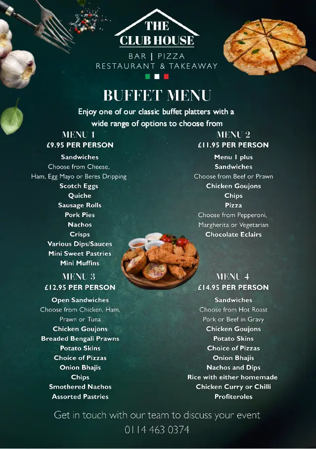 Menu_The Club House_Chapeltown_immagine_1