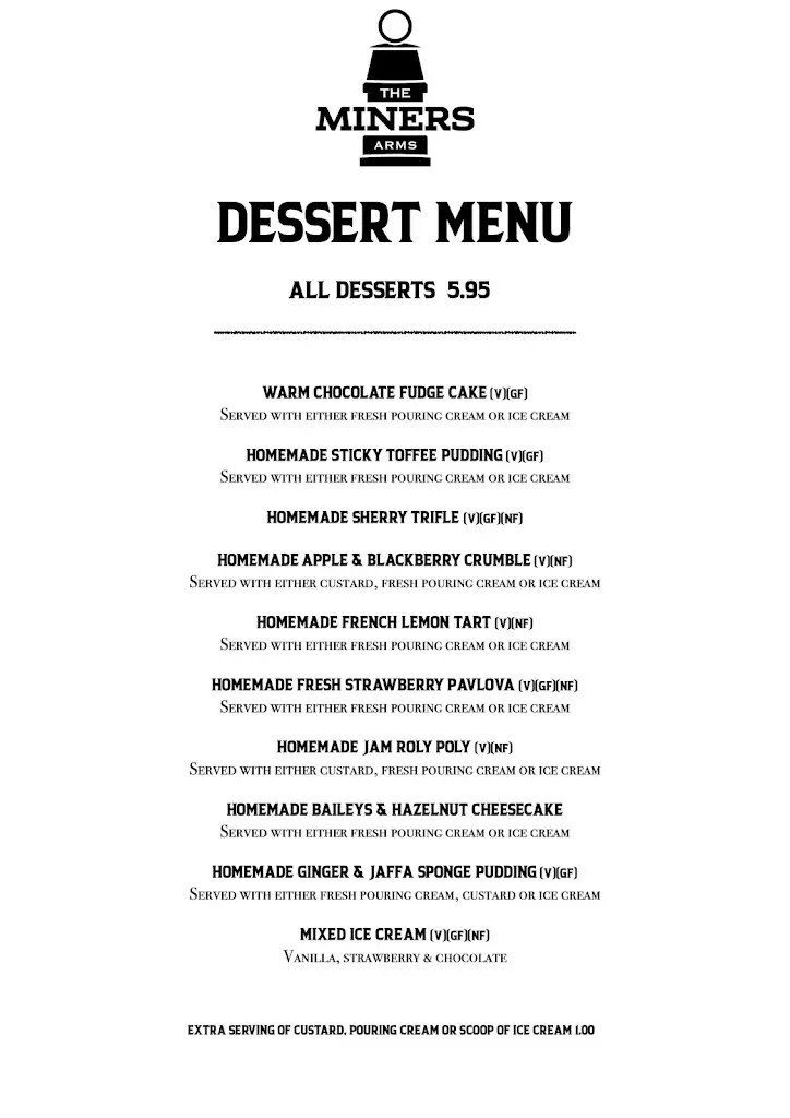 Menu_The Miners Arms_Chapeltown_image_3