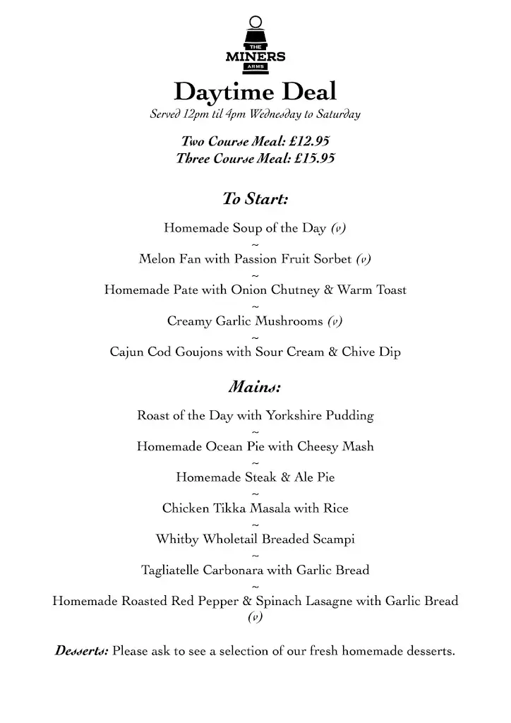 Menu_The Miners Arms_Chapeltown_image_4