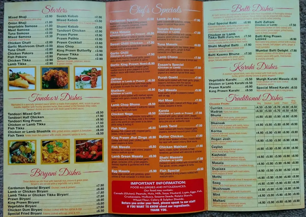 Menu_Cardamon Indian Restaurant And Takeaway_Chapeltown_immagine_3
