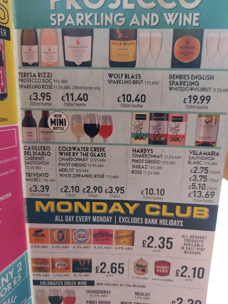 Menu_The Wagon & Horses - JD Wetherspoon_Chapeltown_image_4