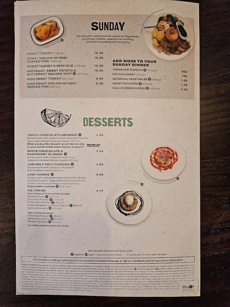 Menu_Royal Oak_Ambleside_immagine_1