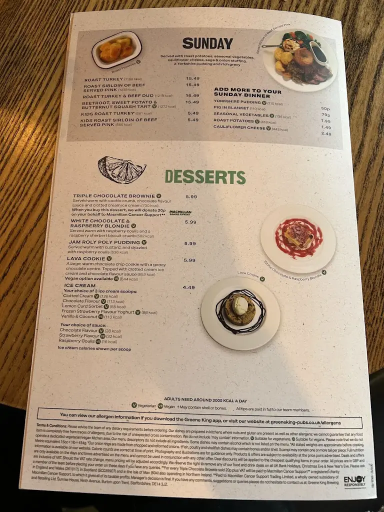 Menu_Royal Oak_Ambleside_immagine_4