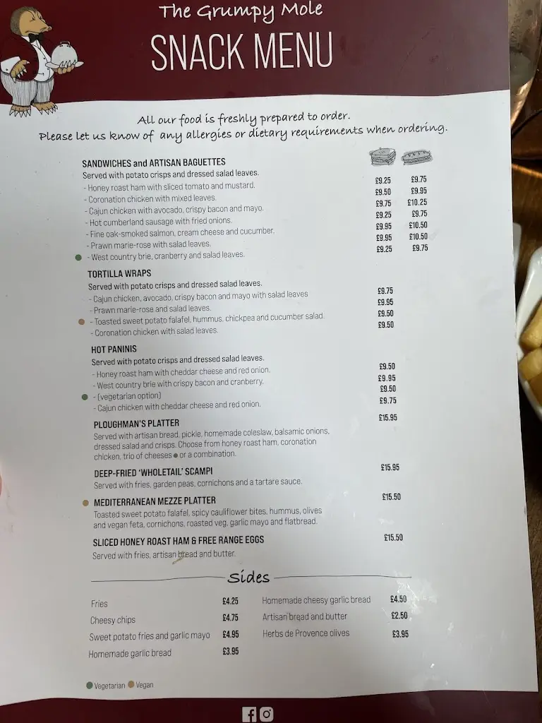 Menu_The Grumpy Mole - Cheam_Cheam_immagine_2