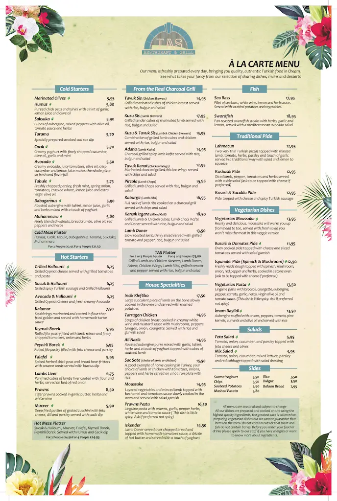 Menu_TAŞ Restaurant Cheam_Cheam_image_2