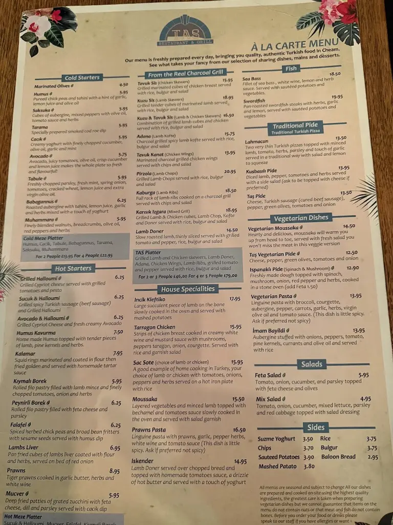 Menu_TAŞ Restaurant Cheam_Cheam_image_3