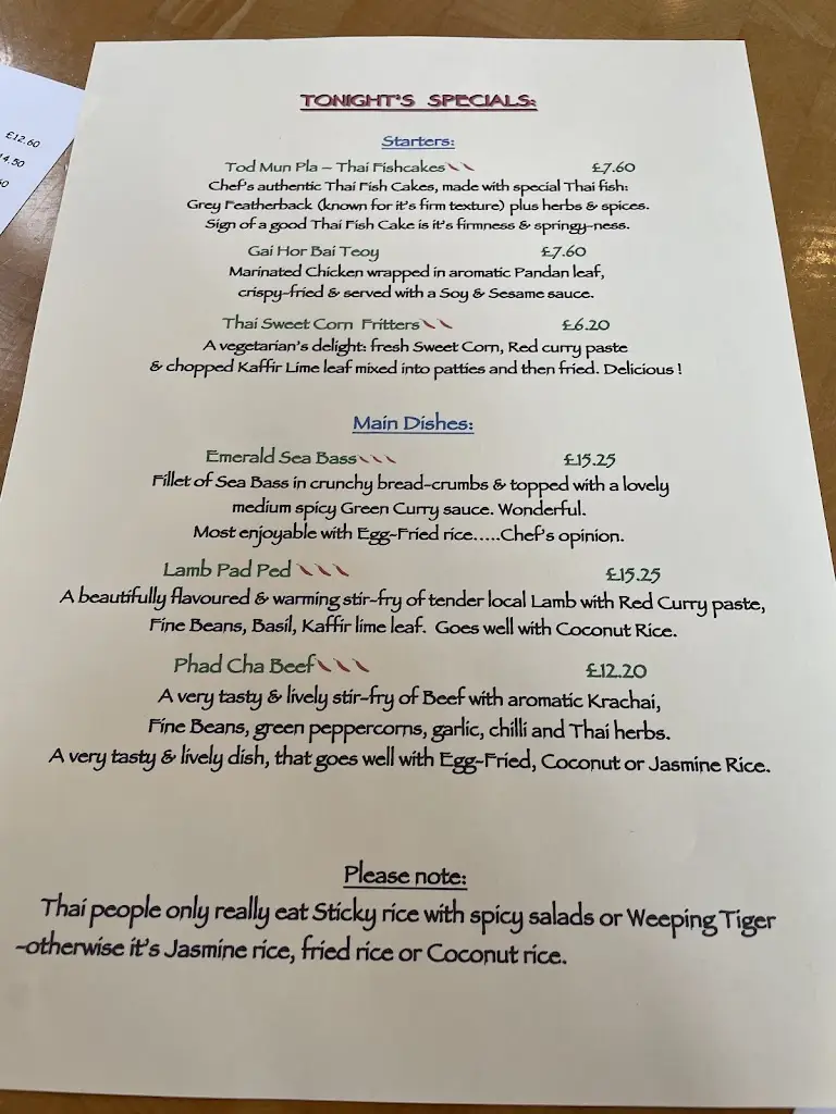 Menu_Doi Intanon, Thai Restaurant_Ambleside_image_4