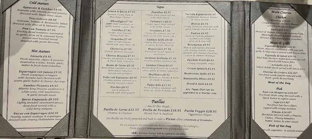 Menu_La Villa Restaurant_Cheam_image_1