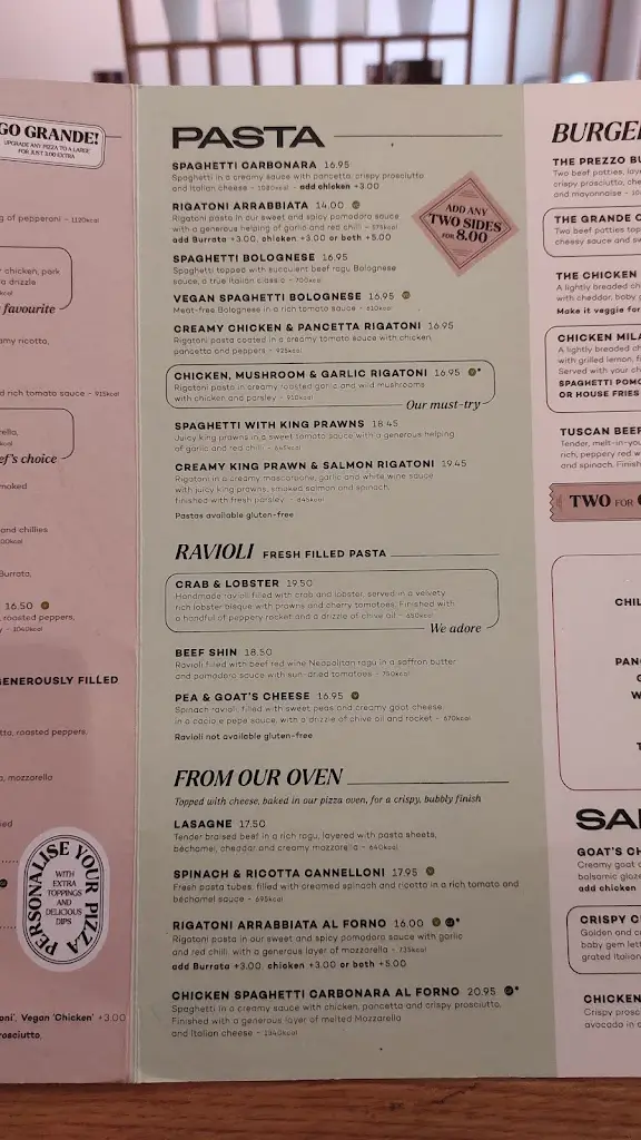 Menu_Prezzo Italian Restaurant Cheam_Cheam_image_2