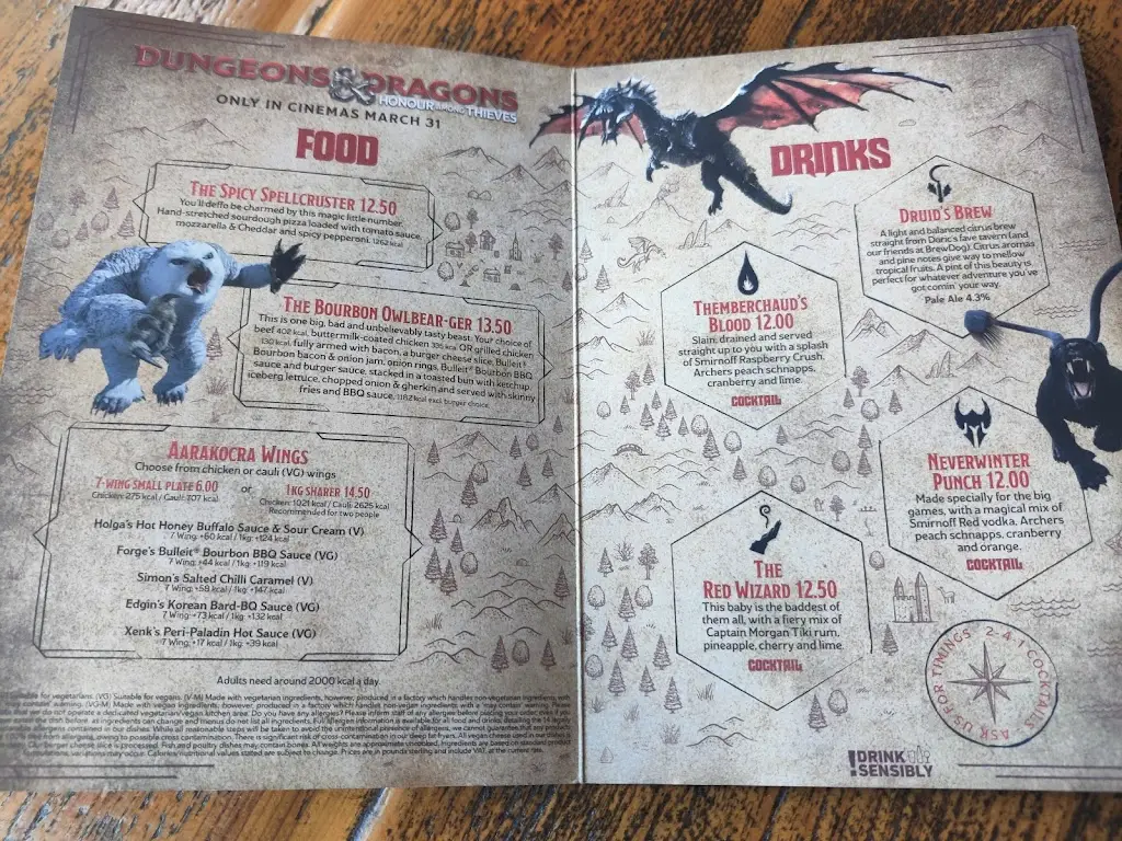 Menu_The Harrow_Cheam_image_2