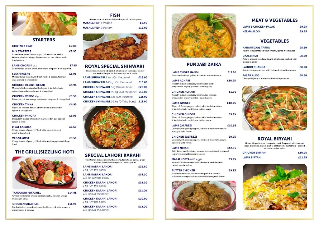 Menu_Royal manchester restaurant_Cheetham Hill_image_1