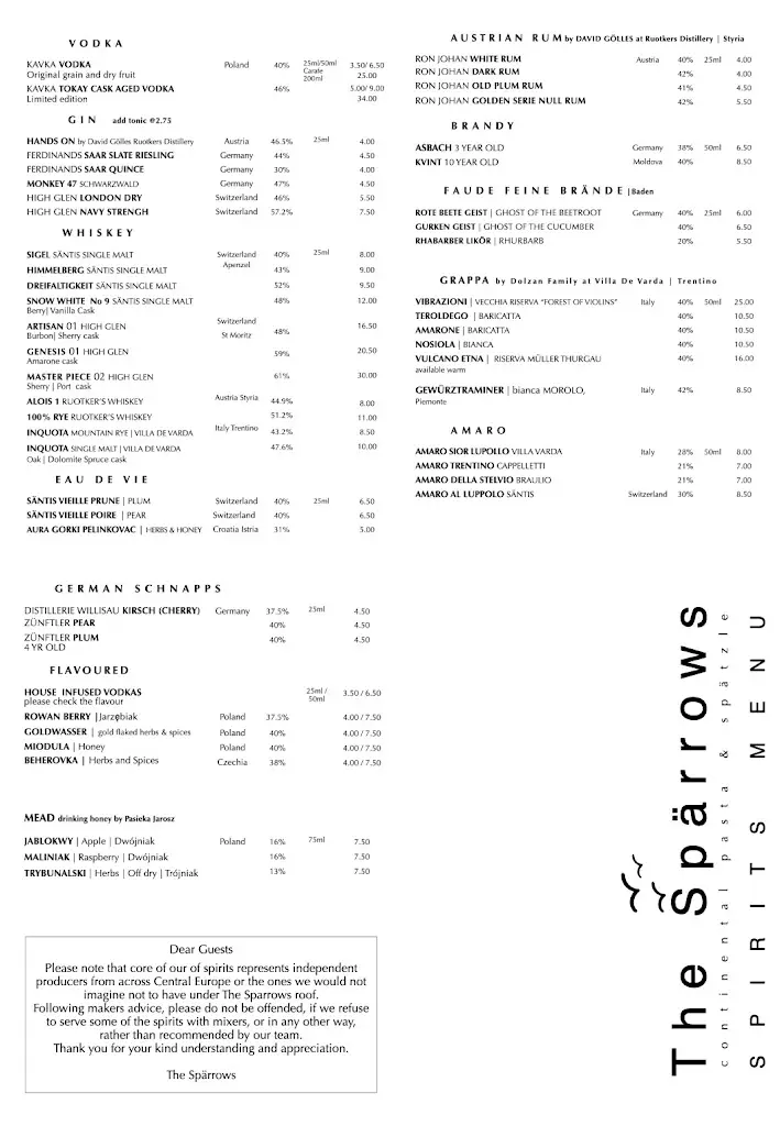 Menu_The Sparrows Continental Pasta & Spätzle_Cheetham Hill_image_2