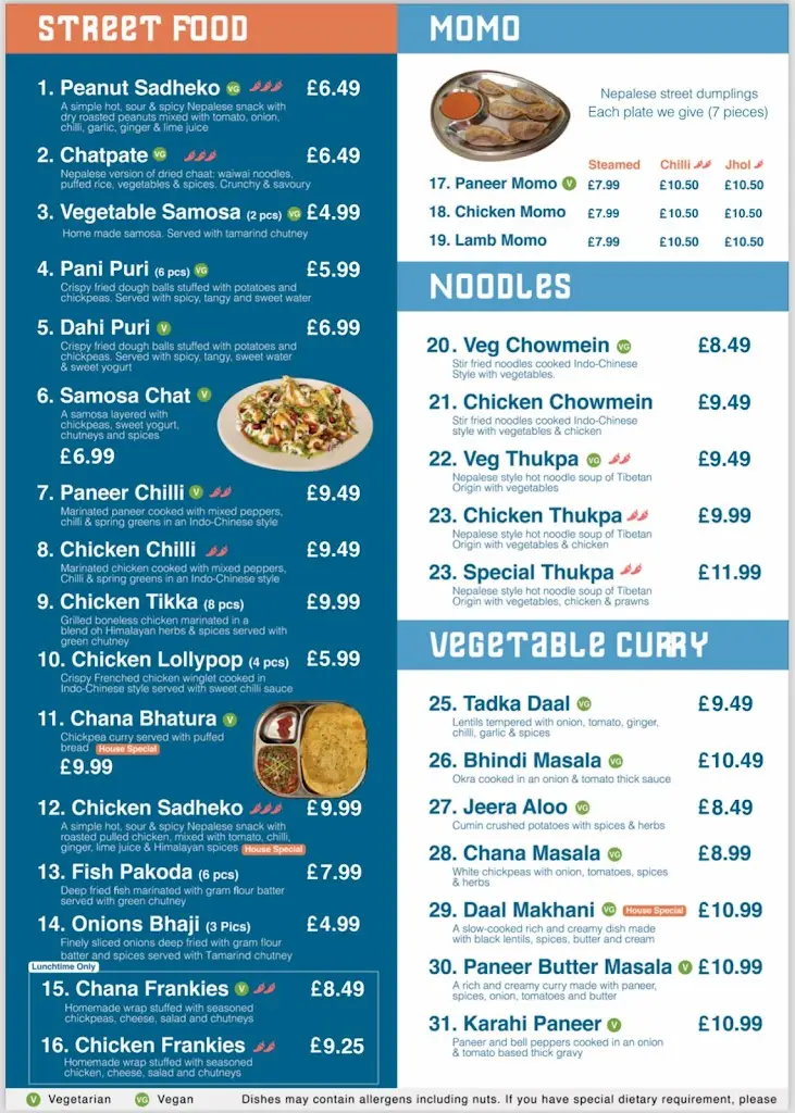Menu_Dylan's Nepalese and Indian - Chatham_Chatham_image_2