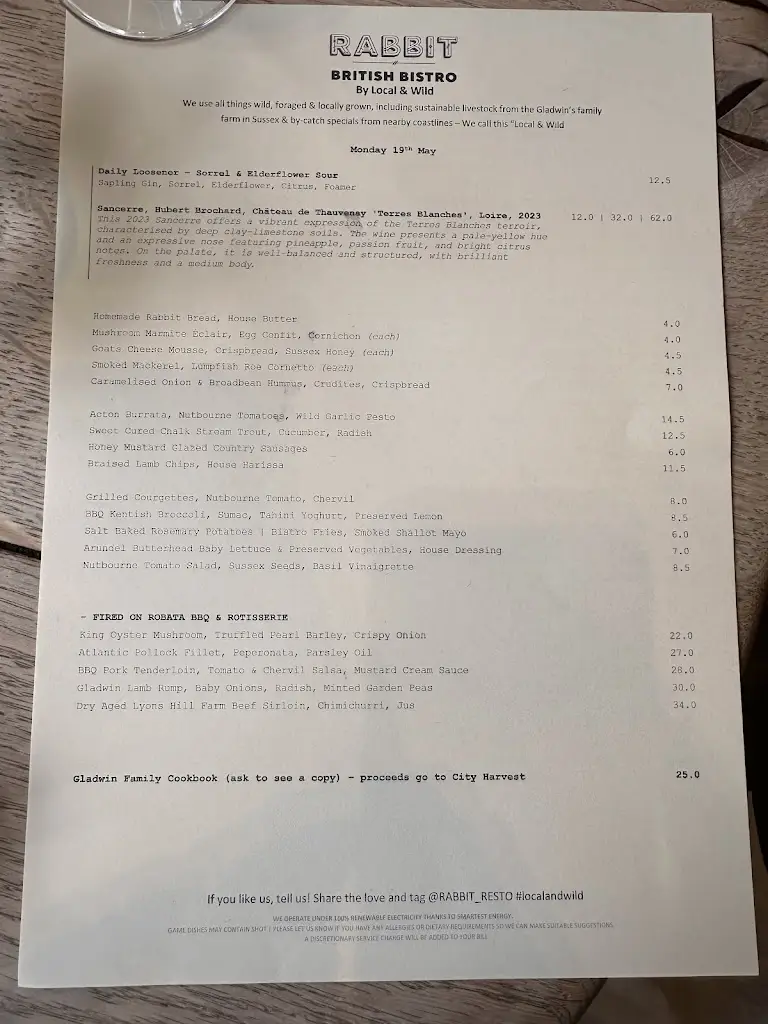 Menu_Rabbit British Bistro_Chelsea_image_1